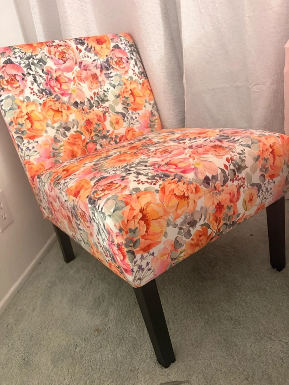Floral Accent Chair - Multicolor